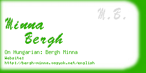 minna bergh business card